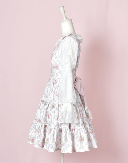 (October Delivery) mellfy memory Princess Rococo Rose Dress
