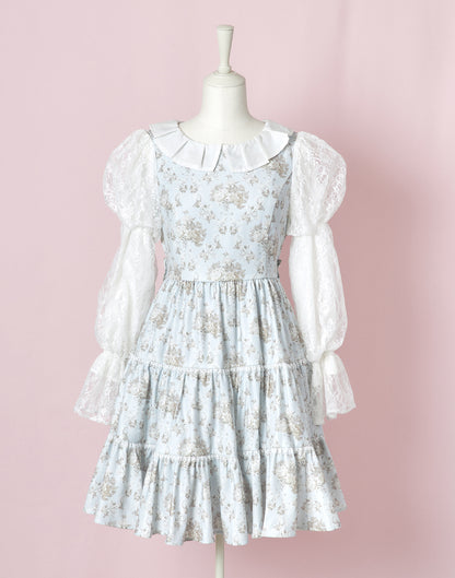 (October Delivery) mellfy memory Princess Rococo Rose Dress