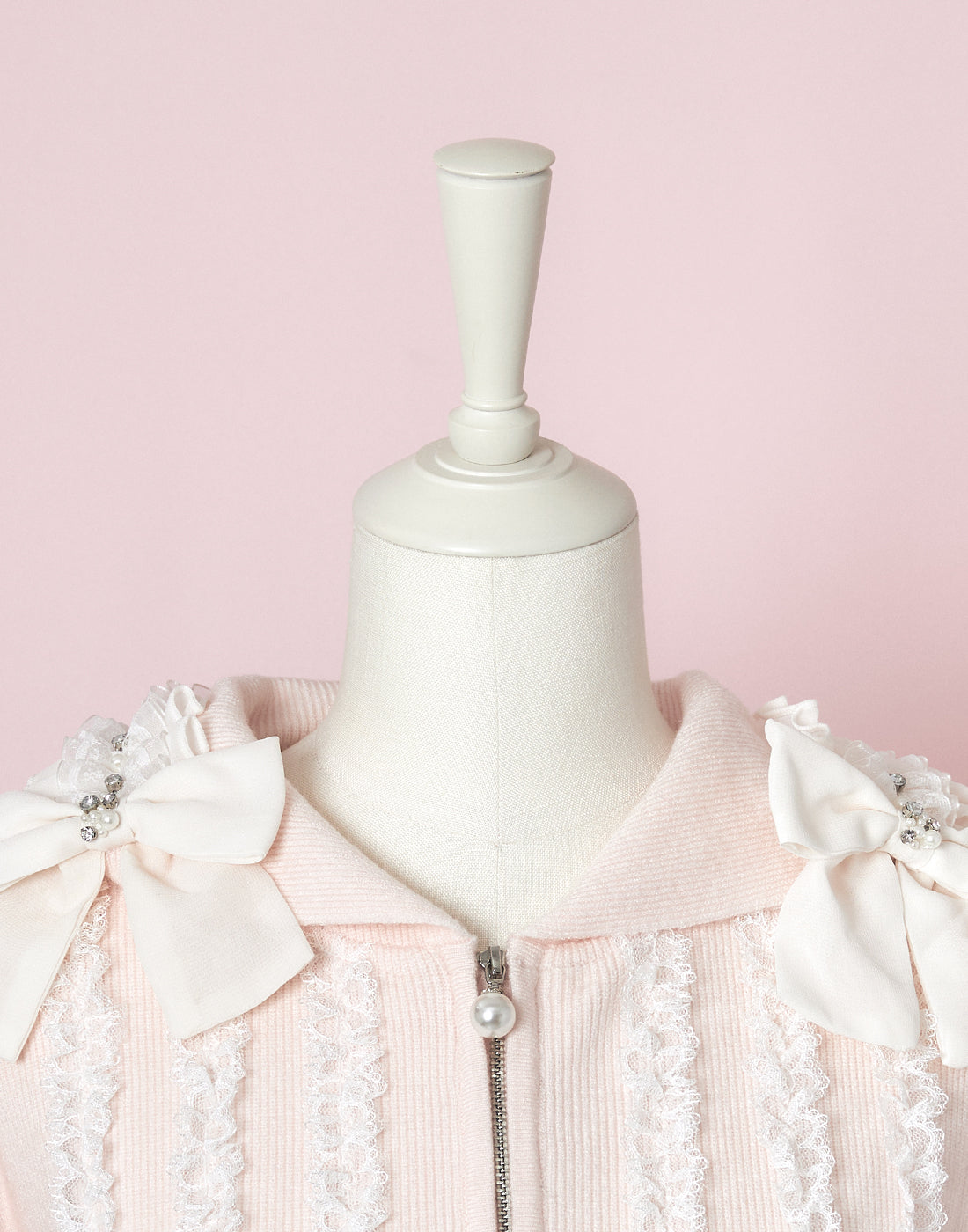 mellfy memory Ribbon ＆ lace ruffle headdress hoodie　