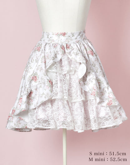 (October Delivery) mellfy memory Princess Rococo Rose lace Skirt