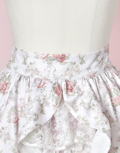 (October Delivery) mellfy memory Princess Rococo Rose lace Skirt