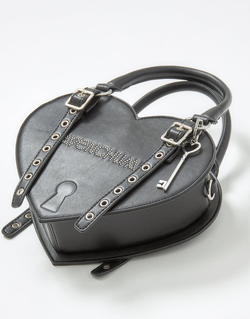 Lock the heart key ring chain bag