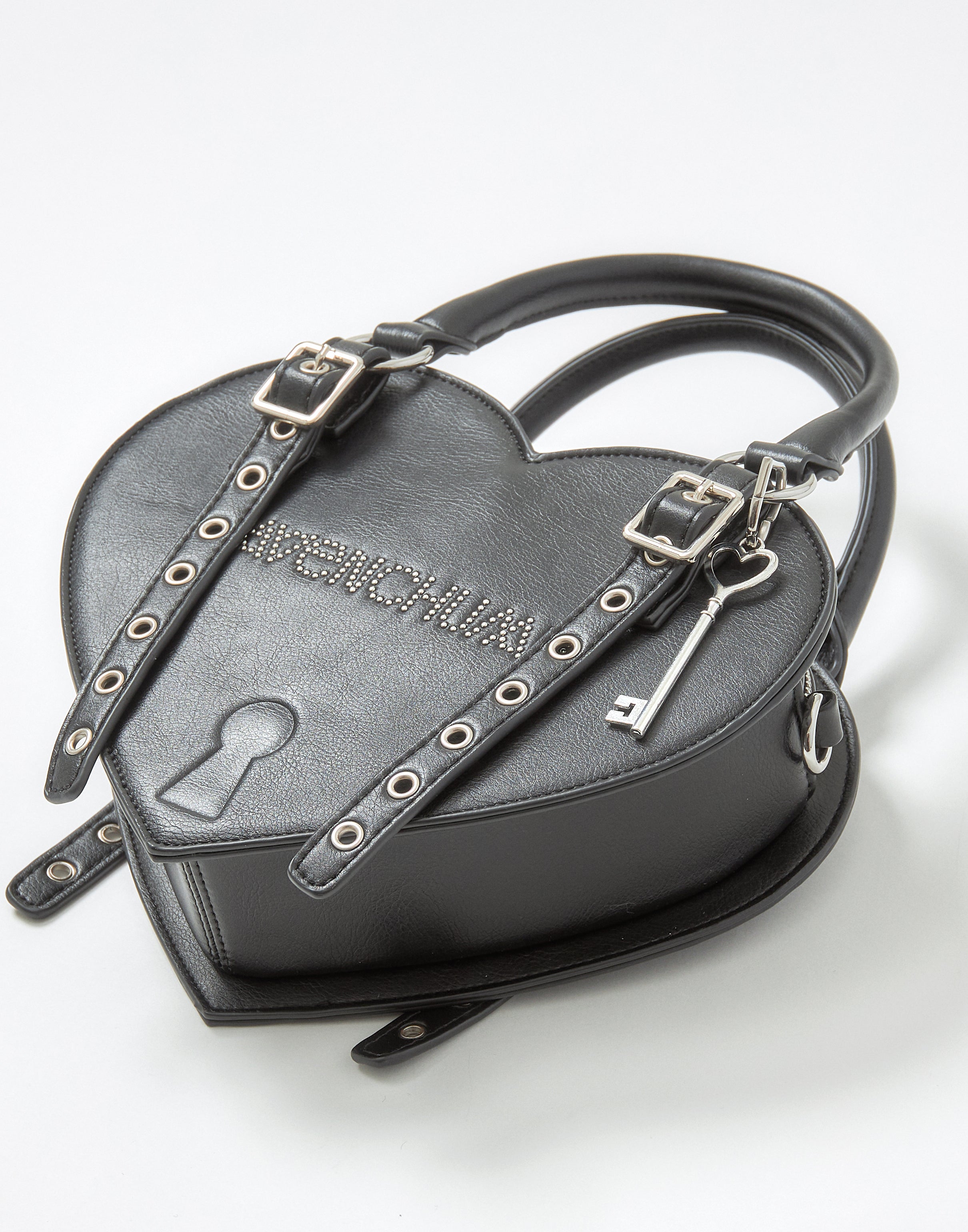 Lock the heart key ring chain bag