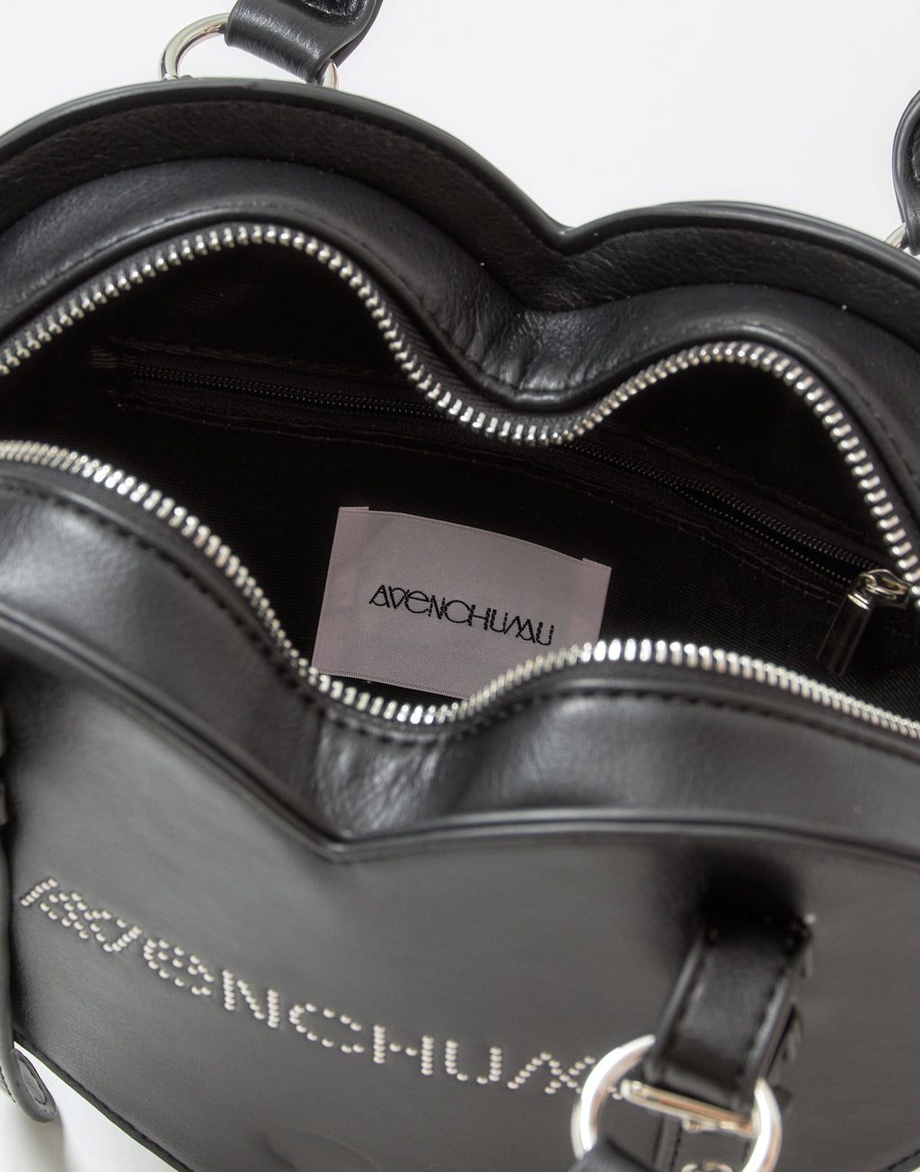 Lock the heart key ring chain bag