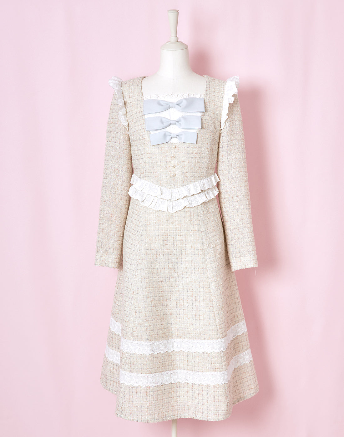 <Deliver In November> Lolime twinkle tweed Dress