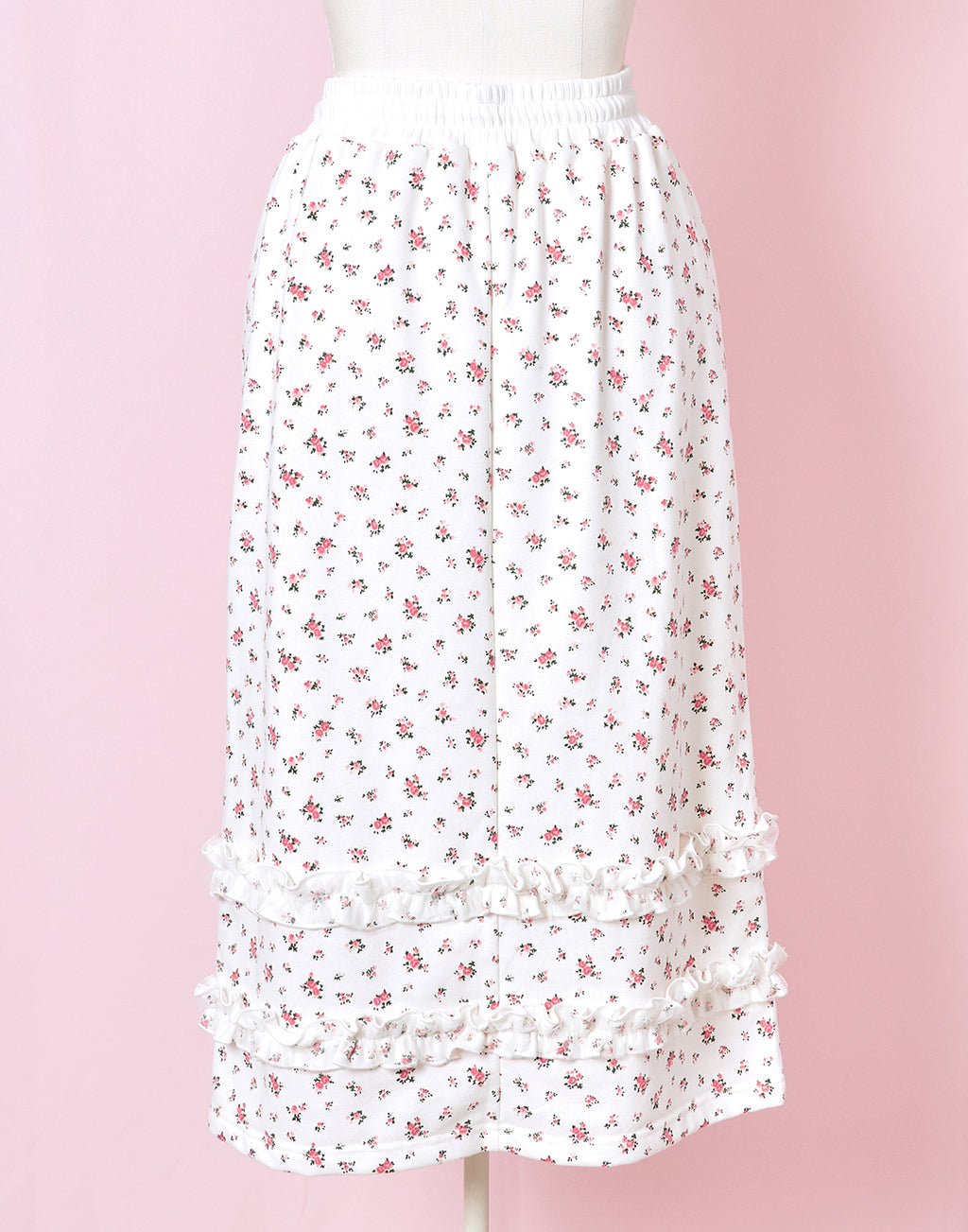 <Deliver In November> Lolime frilly tiny floral Sweat Skirt