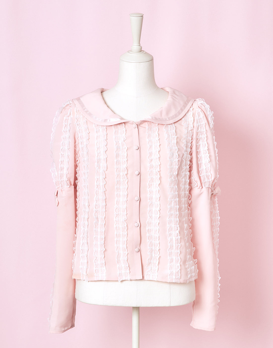 Lolime fluffy lace sailor Blouse