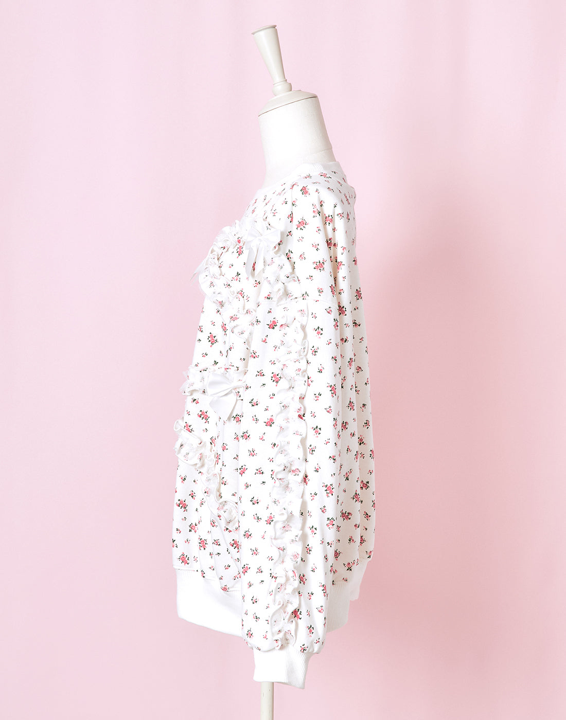 <Deliver In November> Lolime frilly tiny floral Sweat Shirt