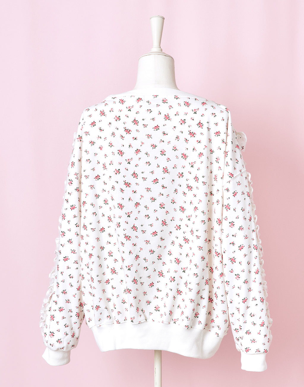 <Deliver In November> Lolime frilly tiny floral Sweat Shirt
