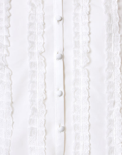 Lolime fluffy lace sailor Blouse