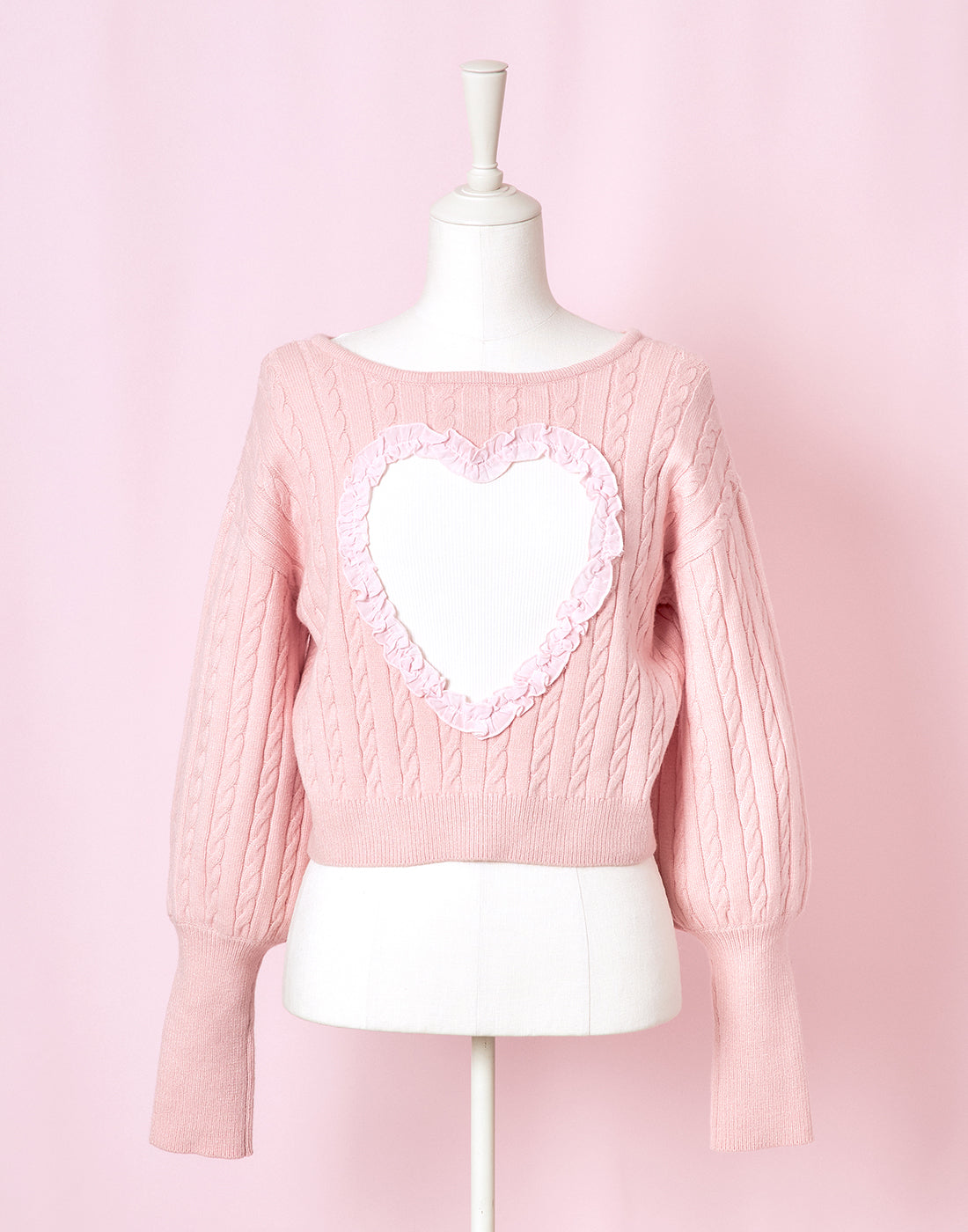 <Deliver In November> Lolime Heart Hole Knit Cardigan