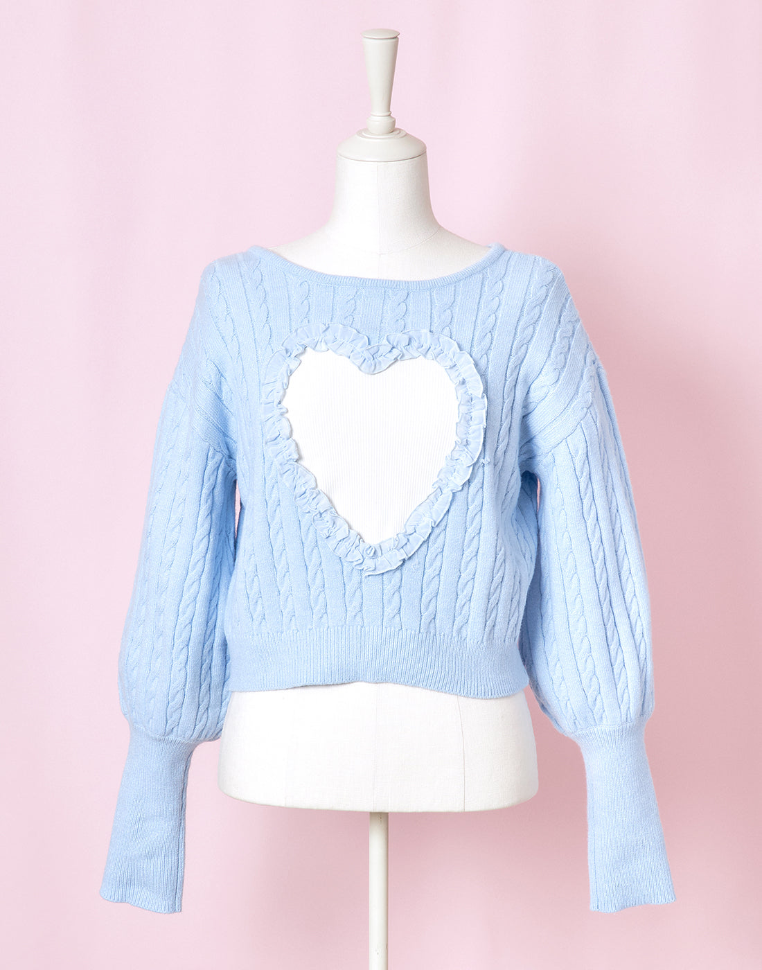 <Deliver In November> Lolime Heart Hole Knit Cardigan