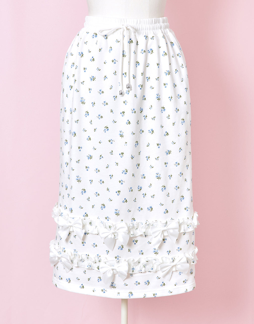 <Deliver In November> Lolime frilly tiny floral Sweat Skirt