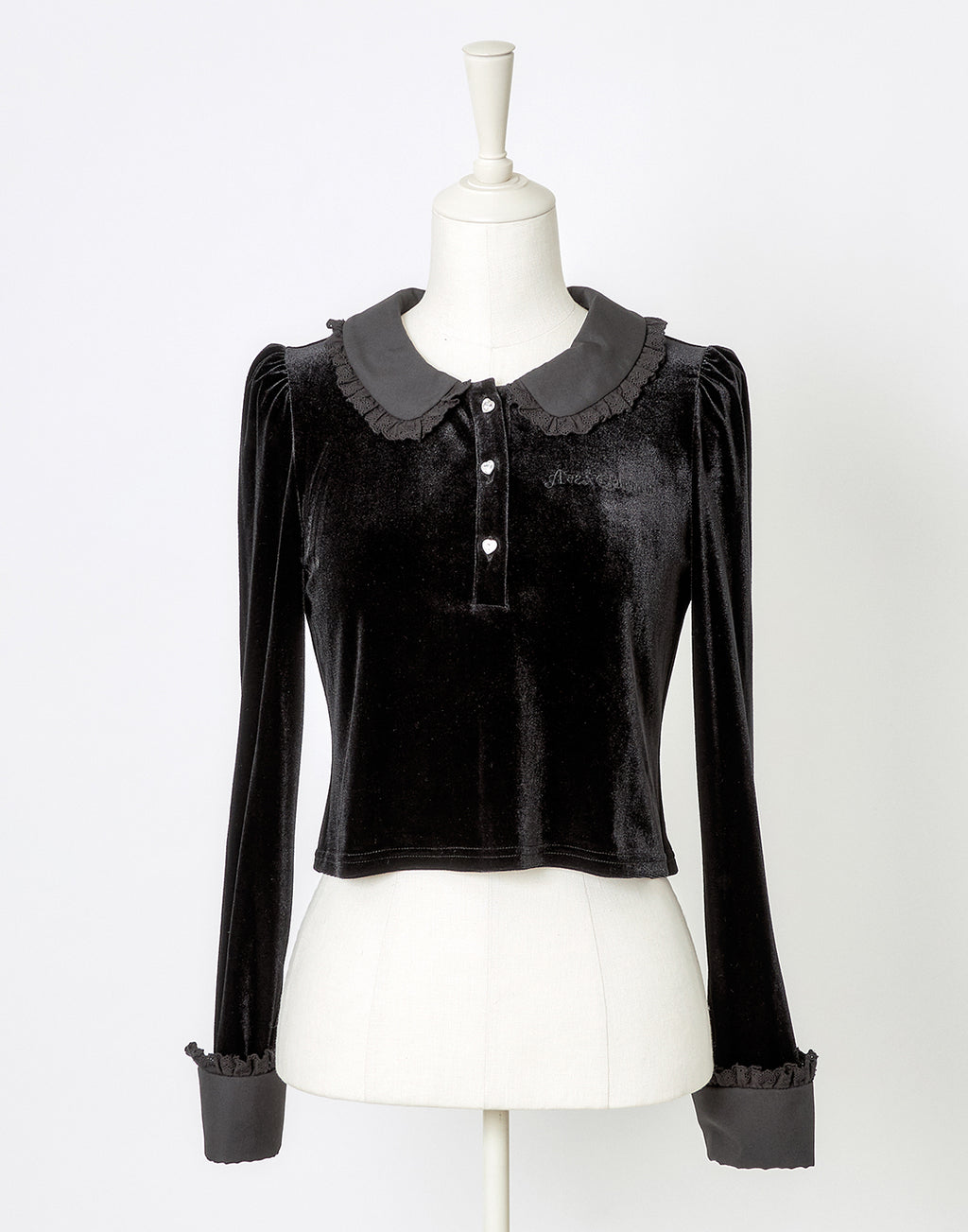 (Deliver In Late October) AVENCHUMU Velor heart button tops