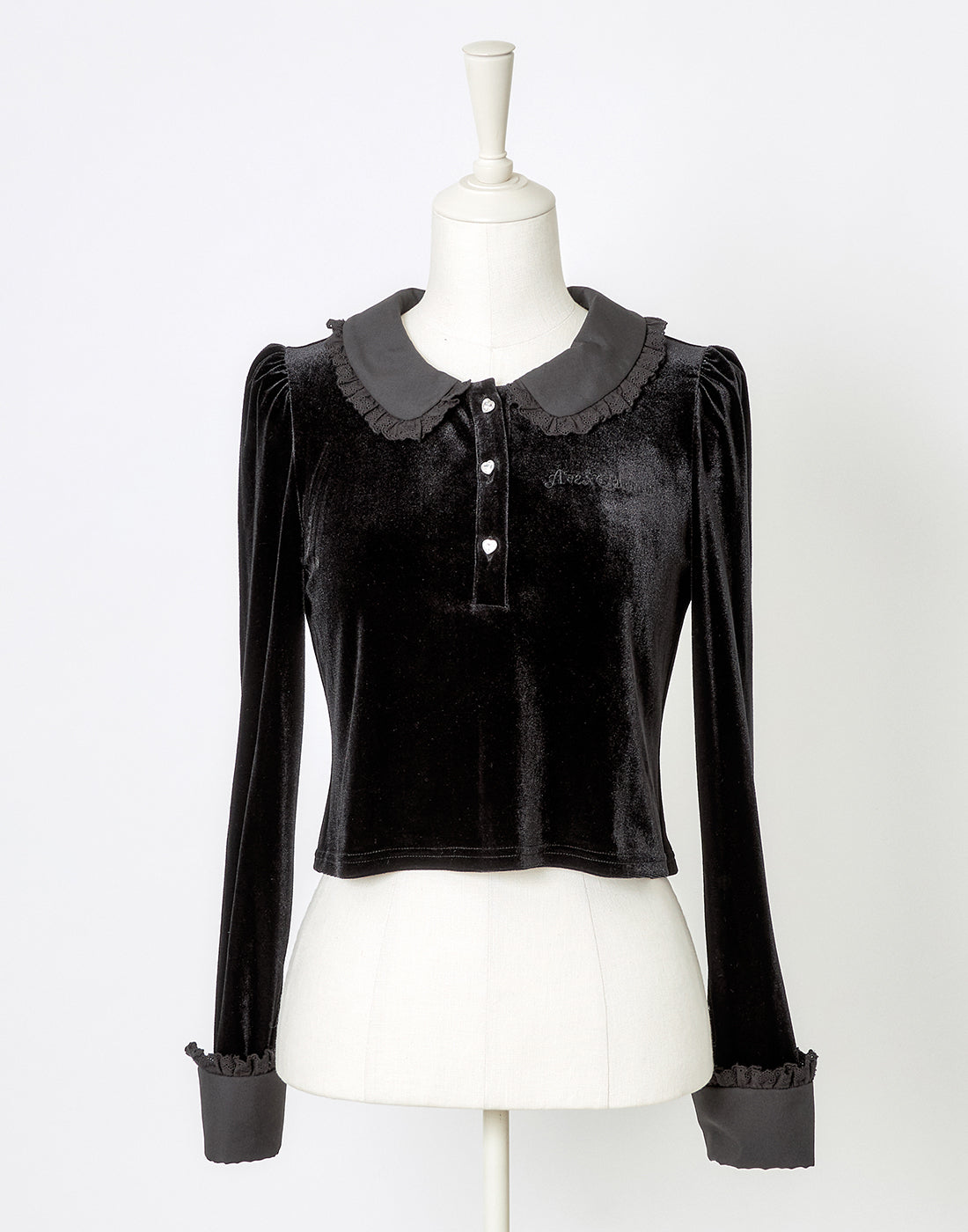 (Deliver In Late October) AVENCHUMU Velor heart button tops