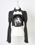 (Deliver In Late October) AVENCHUMU Flare sleeve coffin print blouse