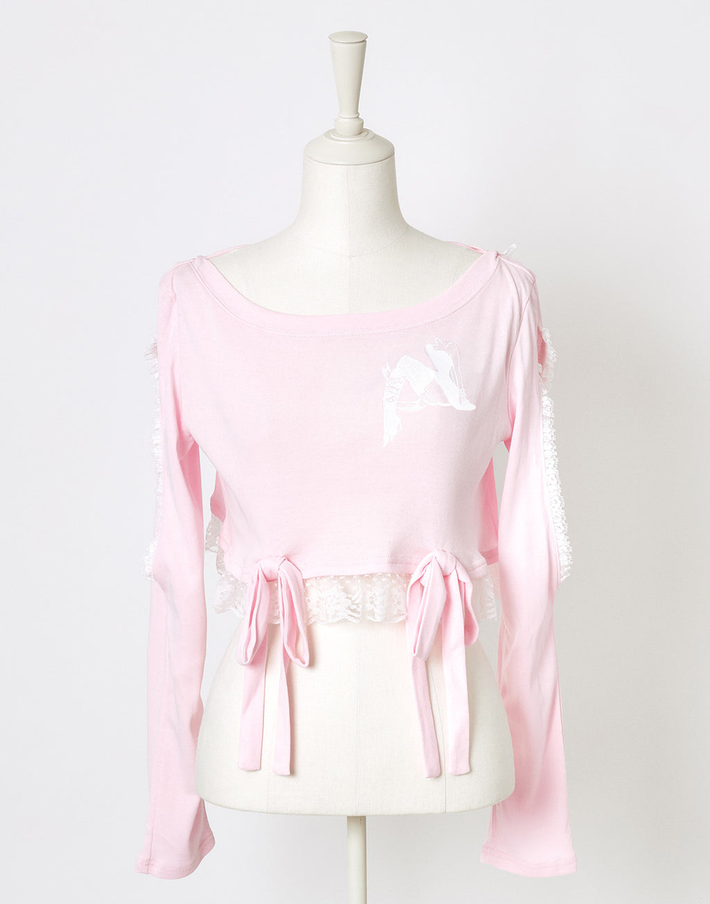 (Deliver In Late October) AVENCHUMU Open shoulder printed ribbon hood tops