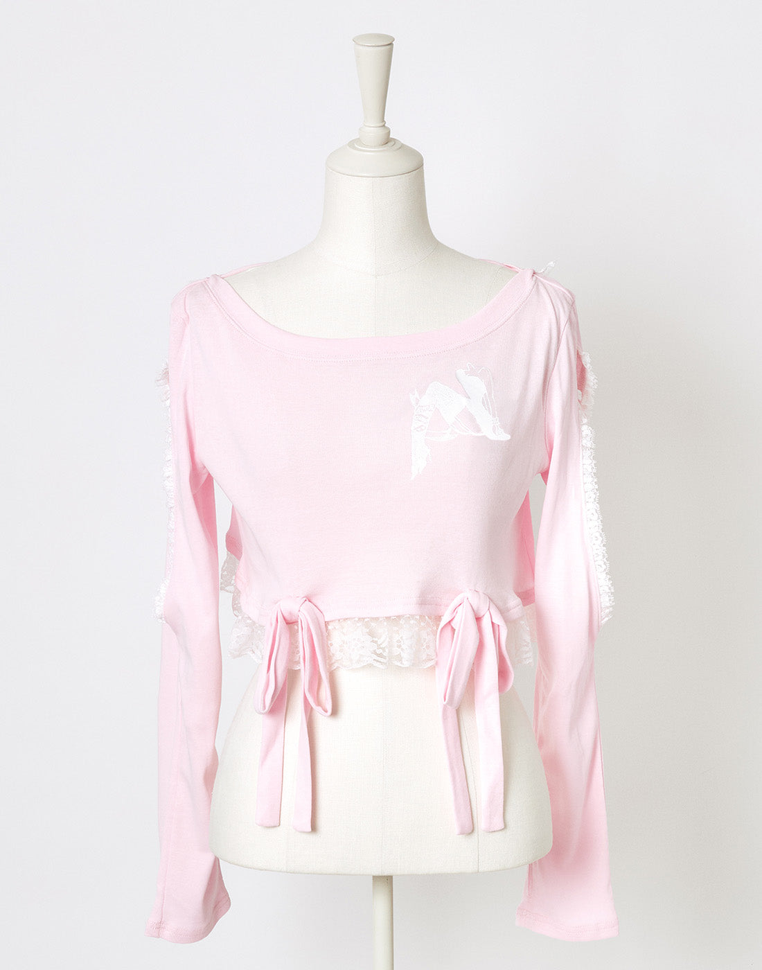 (Deliver In Late October) AVENCHUMU Open shoulder printed ribbon hood tops
