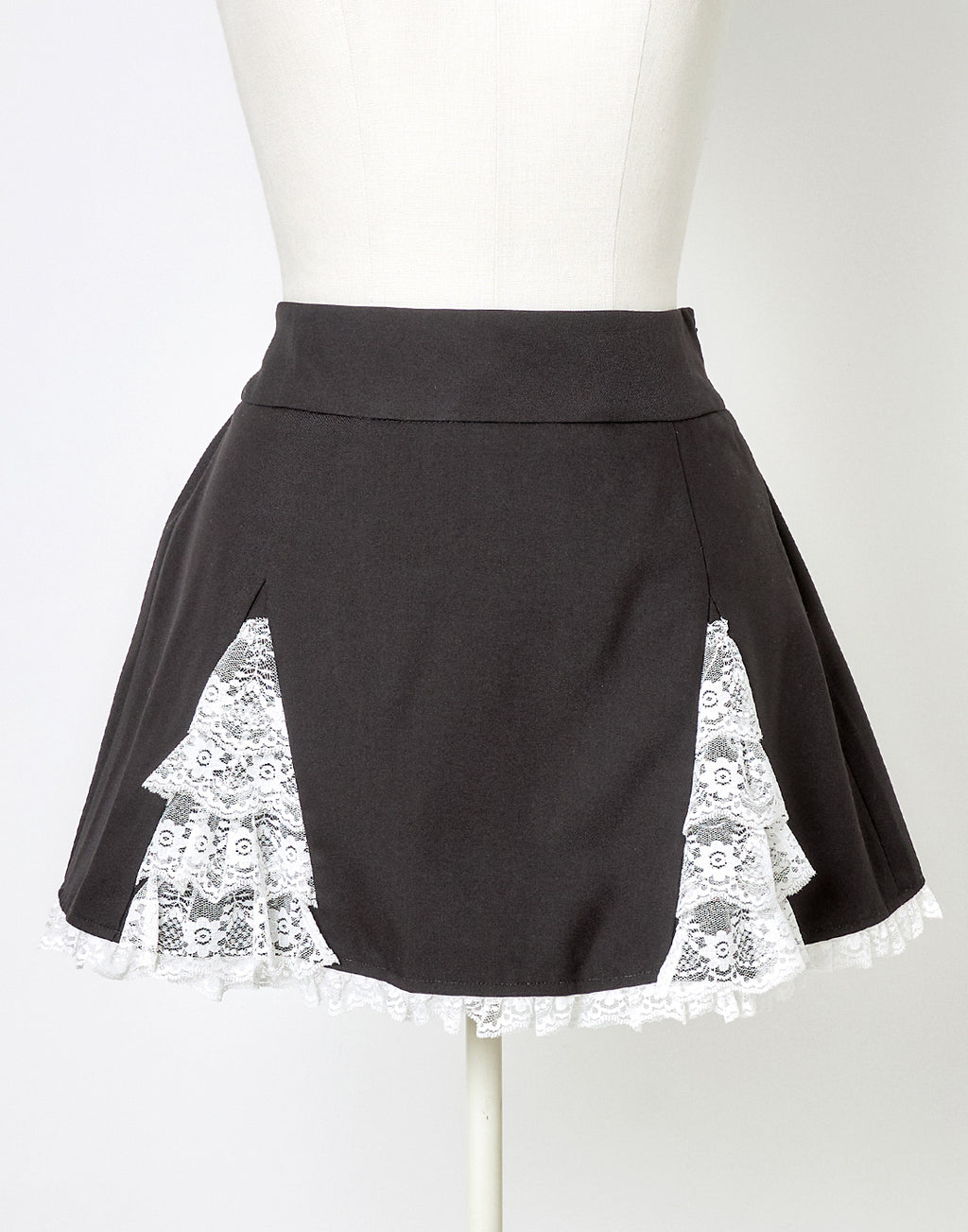 (Deliver In Late October) AVENCHUMU Body piercing ribbon lace tiered skirt