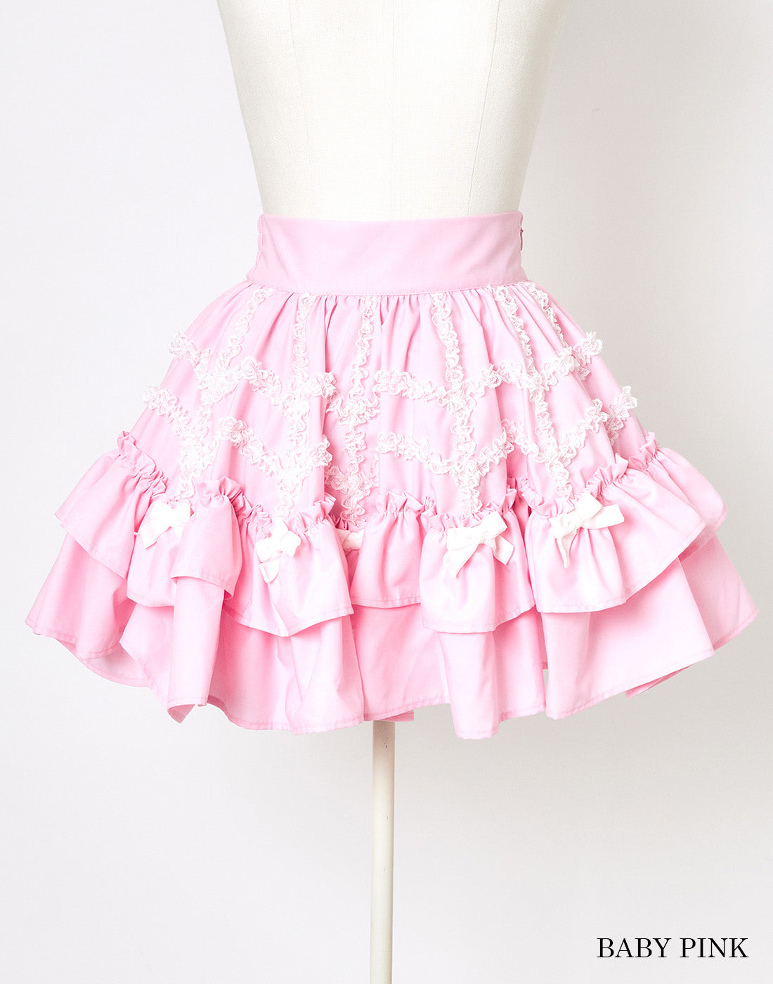(Deliver In Late October) AVENCHUMU Lace spider frill & ribbon skirt