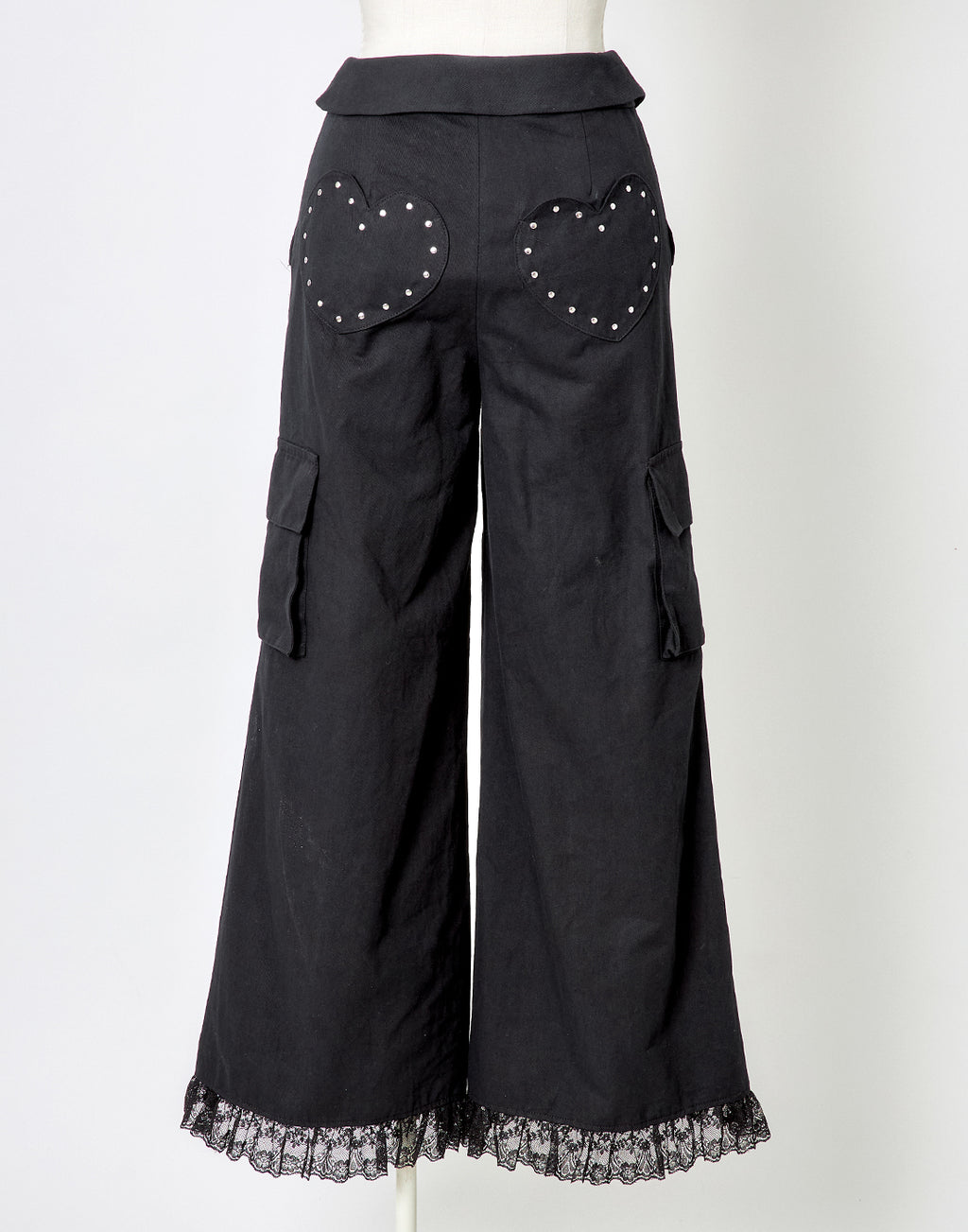 (Deliver In Late October) AVENCHUMU Heart studs pocket lace up pants
