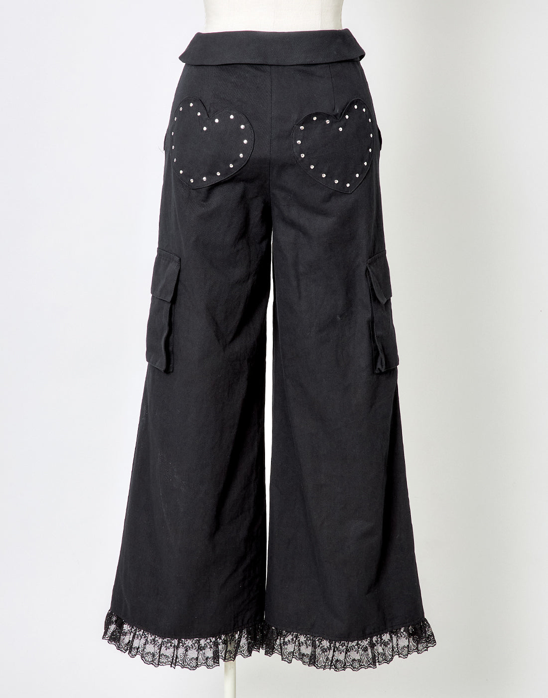 (Deliver In Late October) AVENCHUMU Heart studs pocket lace up pants