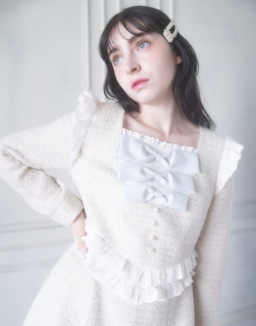 <Deliver In November> Lolime twinkle tweed Dress