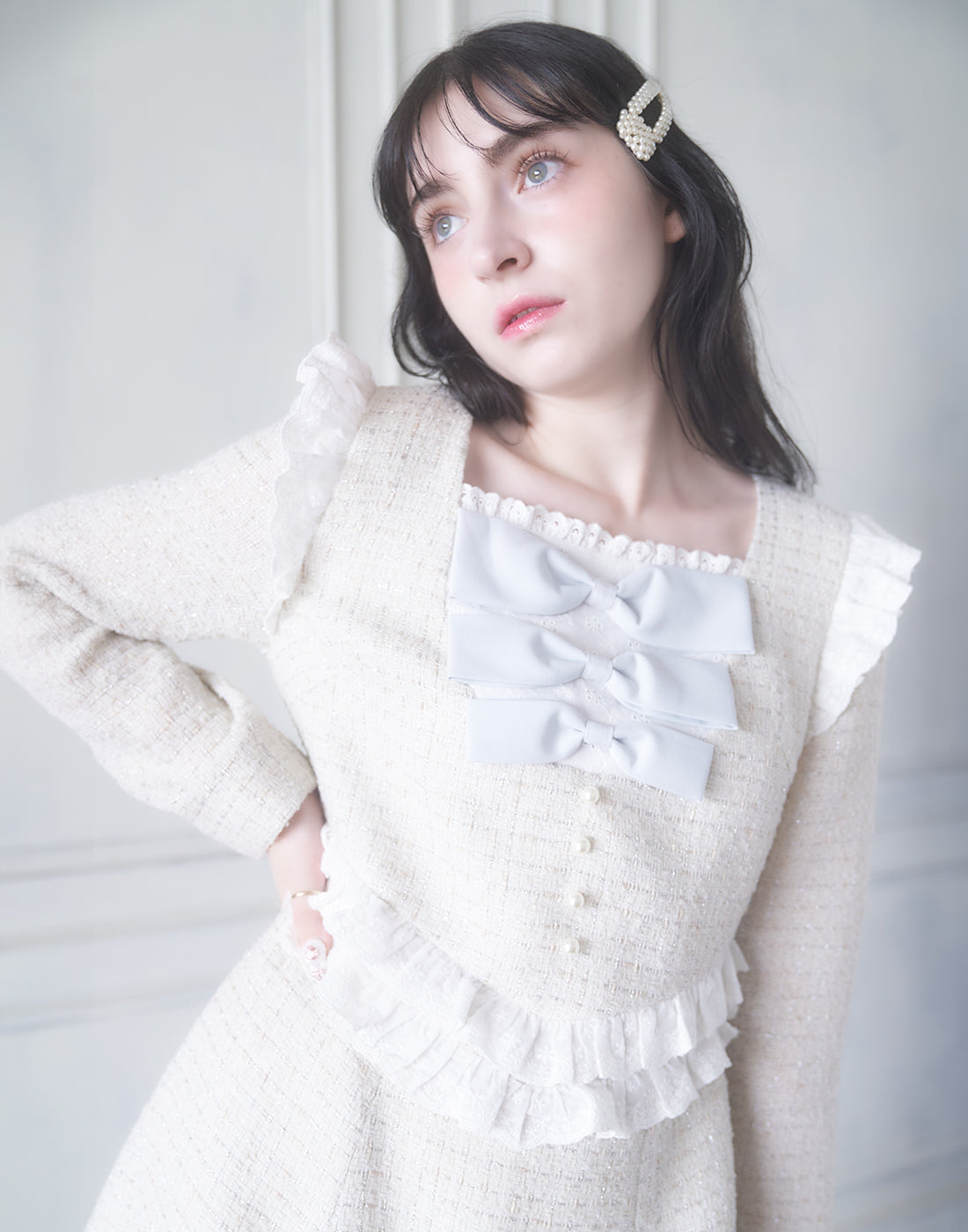 <Deliver In November> Lolime twinkle tweed Dress