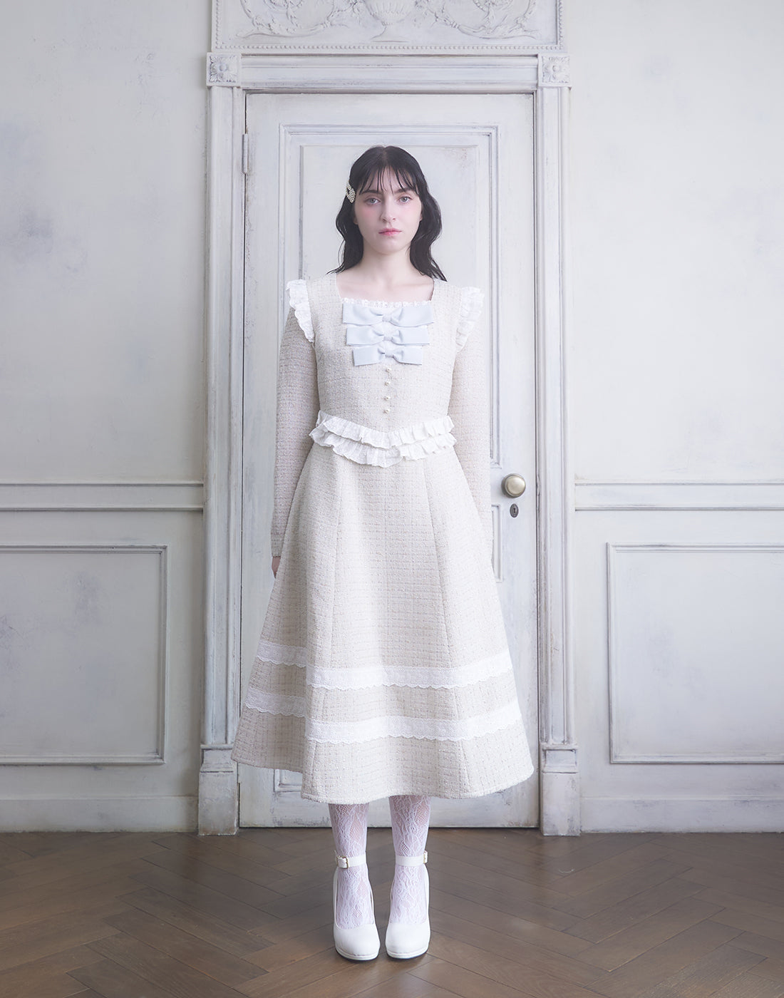 <Deliver In November> Lolime twinkle tweed Dress