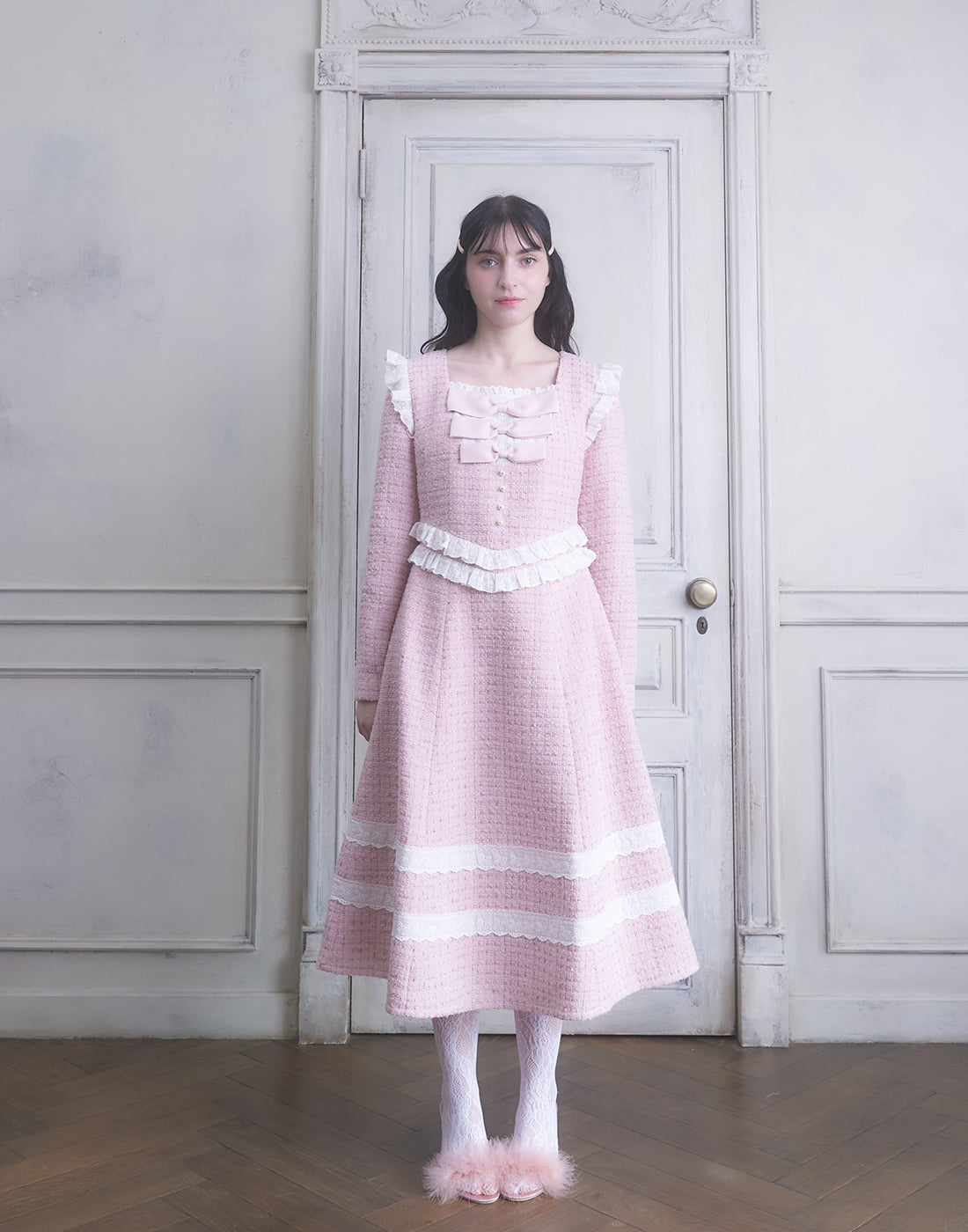 <Deliver In November> Lolime twinkle tweed Dress