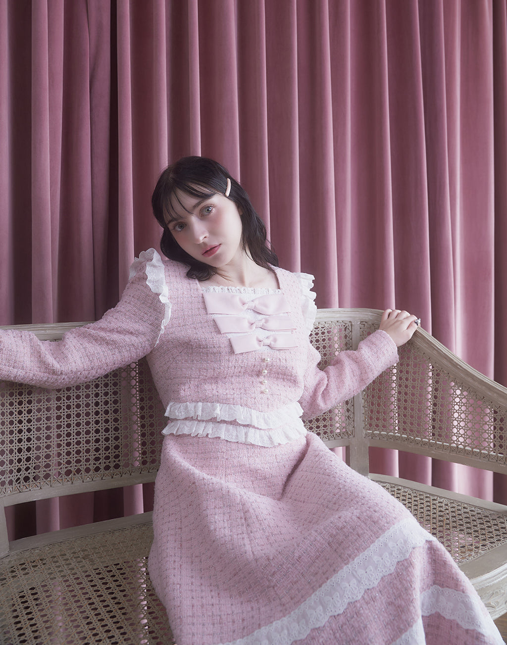 <Deliver In November> Lolime twinkle tweed Dress