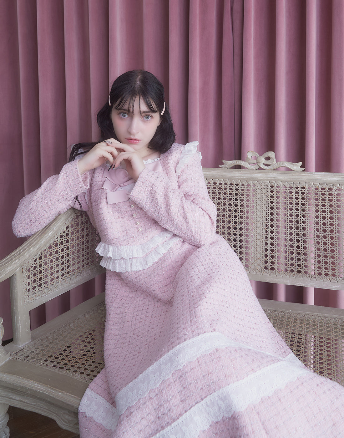 <Deliver In November> Lolime twinkle tweed Dress