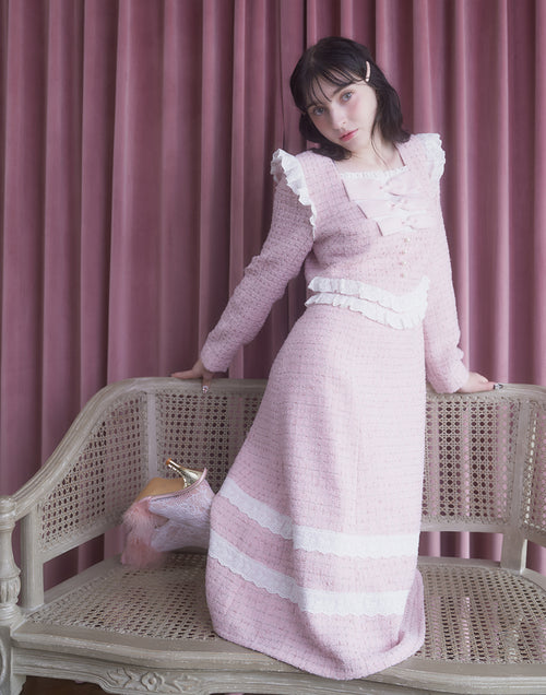 <Deliver In November> Lolime twinkle tweed Dress