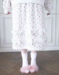 <Deliver In November> Lolime frilly tiny floral Sweat Skirt