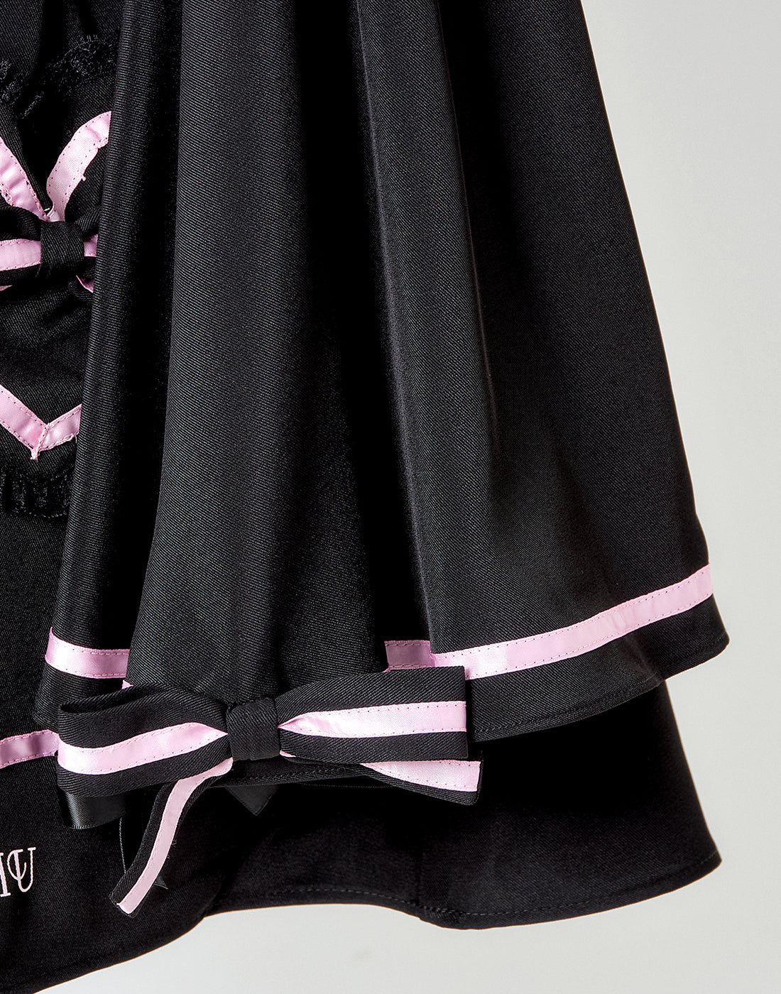 AVENCHUMU Melty bicolor ribbon flare sleeve one piece