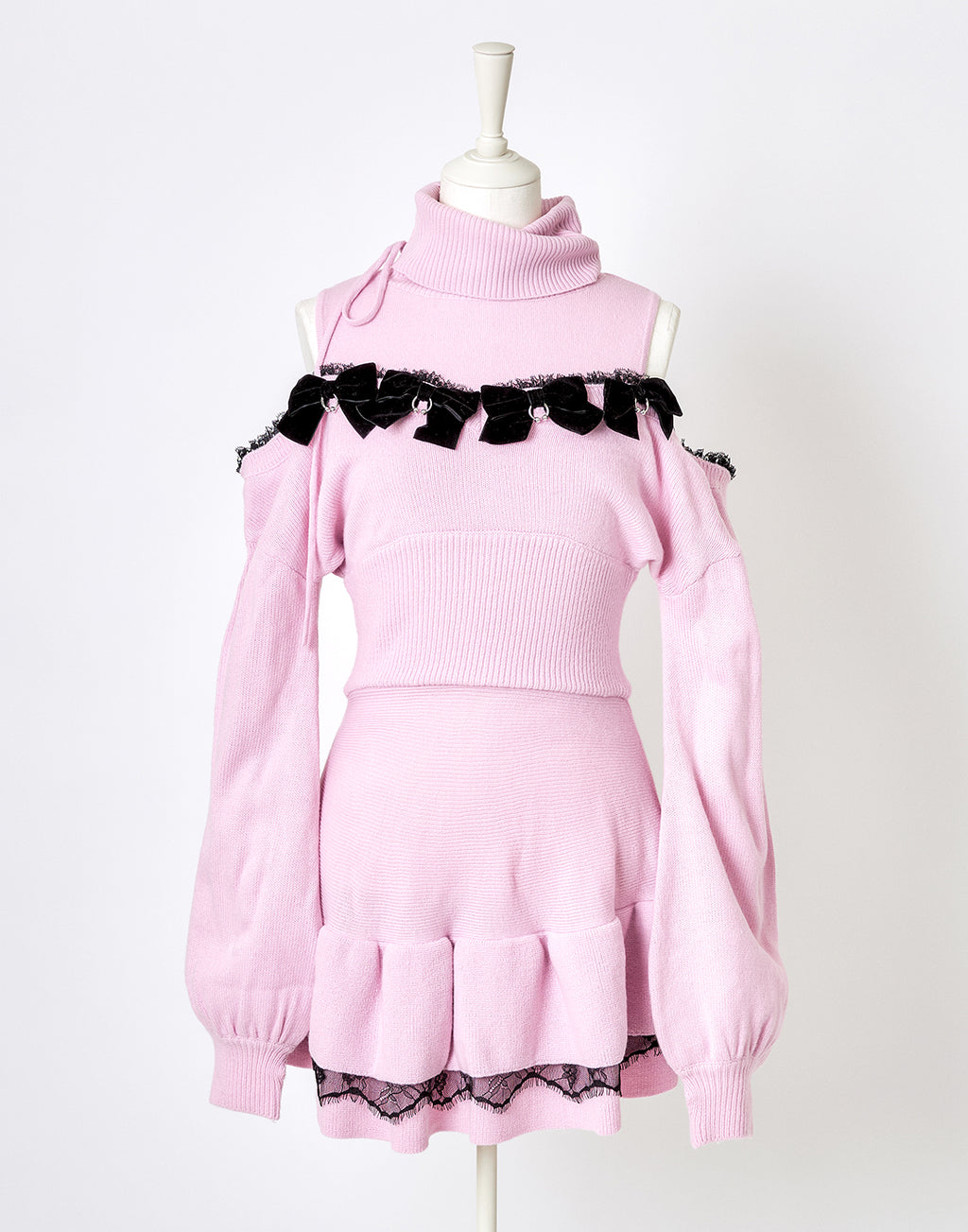 AVENCHUMU Piercing Ribbon open shoulder one piece