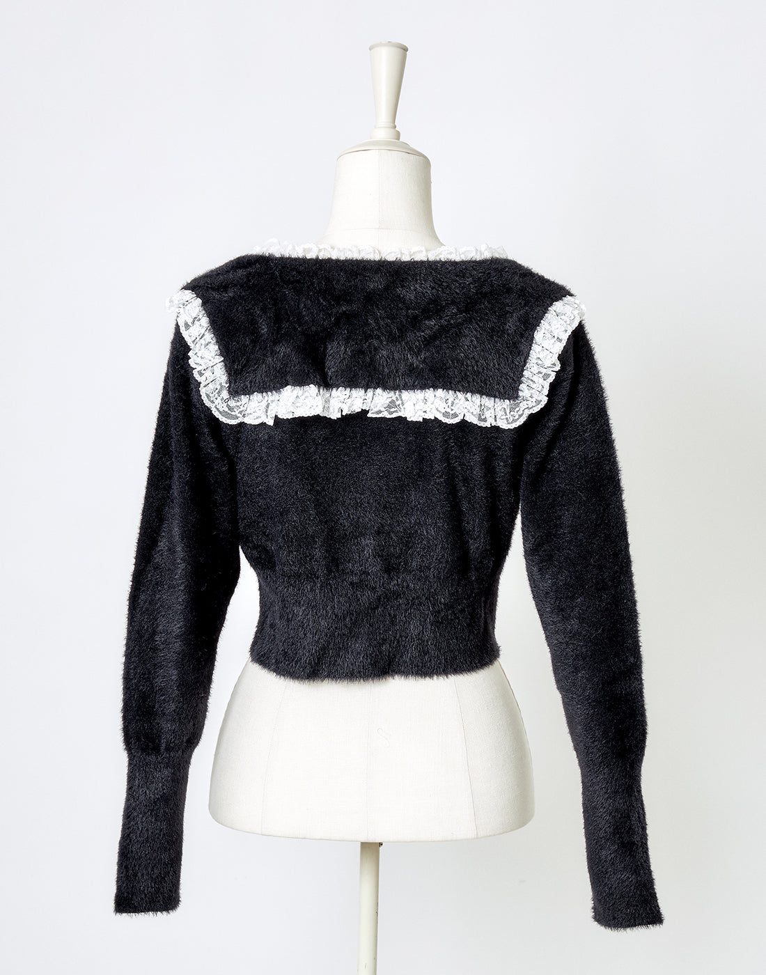 AVENCHUMU Body piercing button sailor shaggy knit cardigan