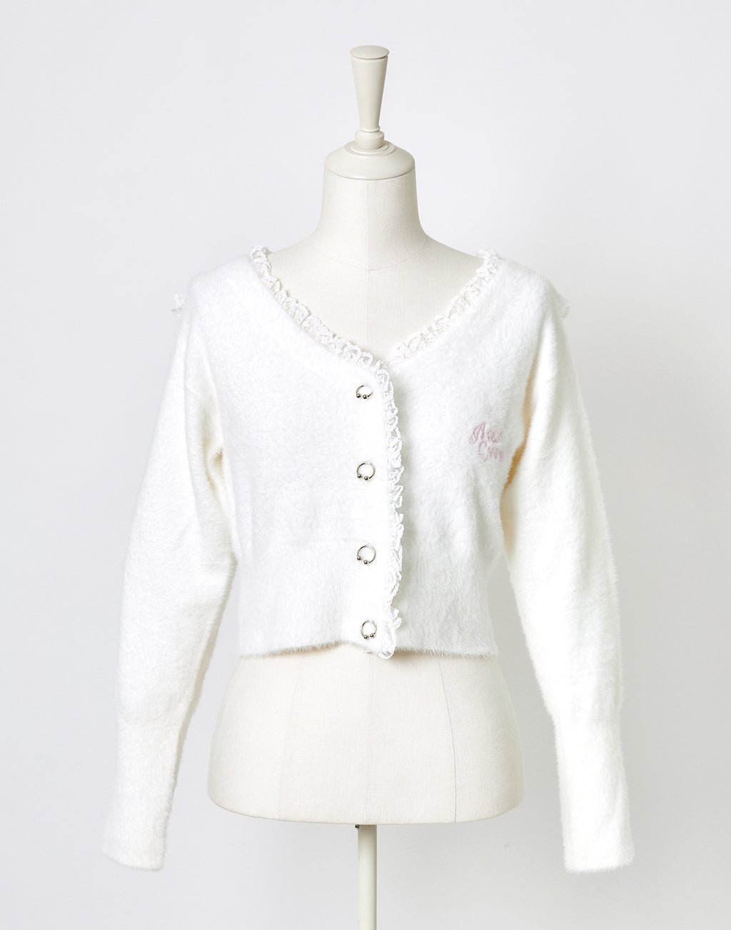 AVENCHUMU Body piercing button sailor shaggy knit cardigan