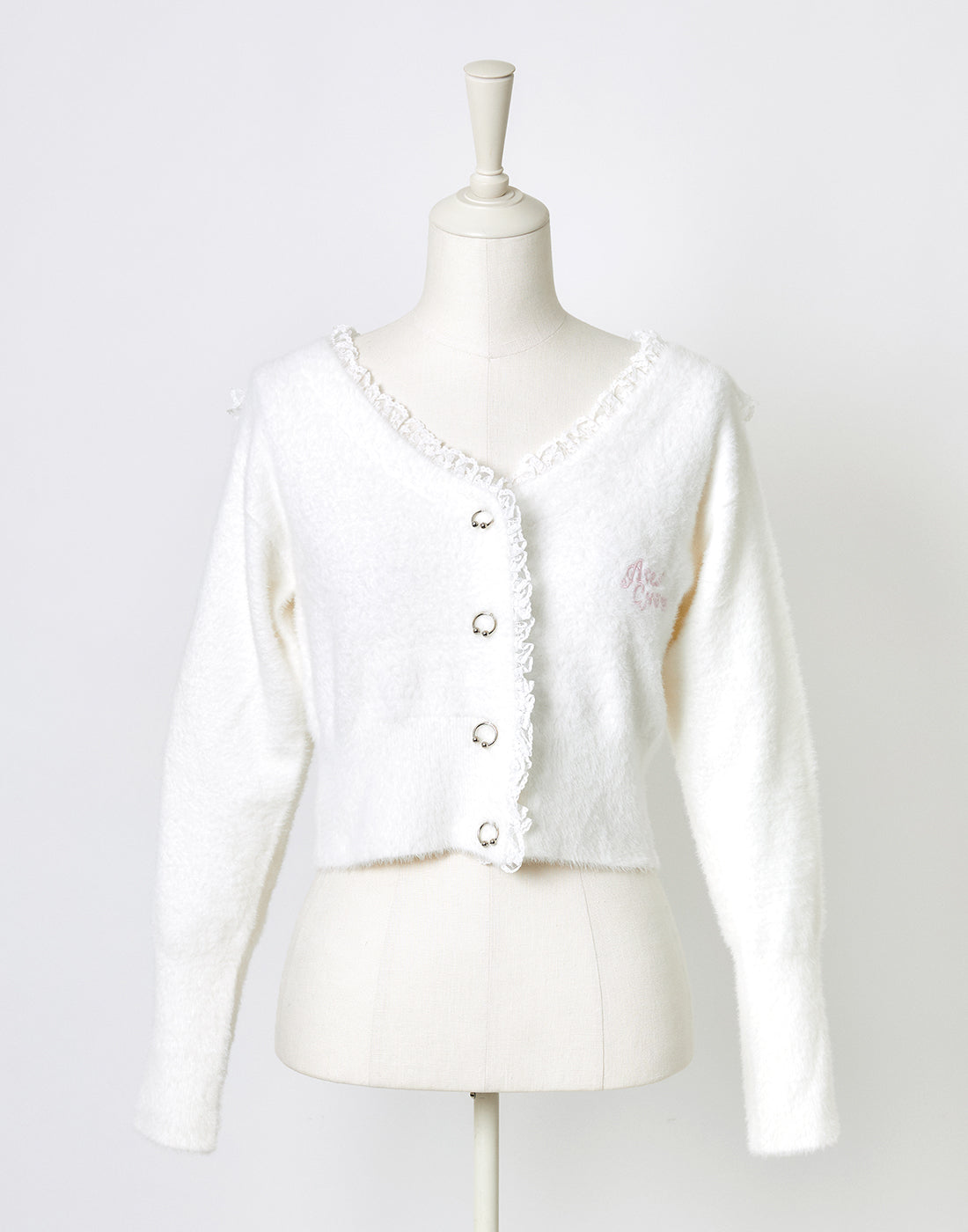 AVENCHUMU Body piercing button sailor shaggy knit cardigan