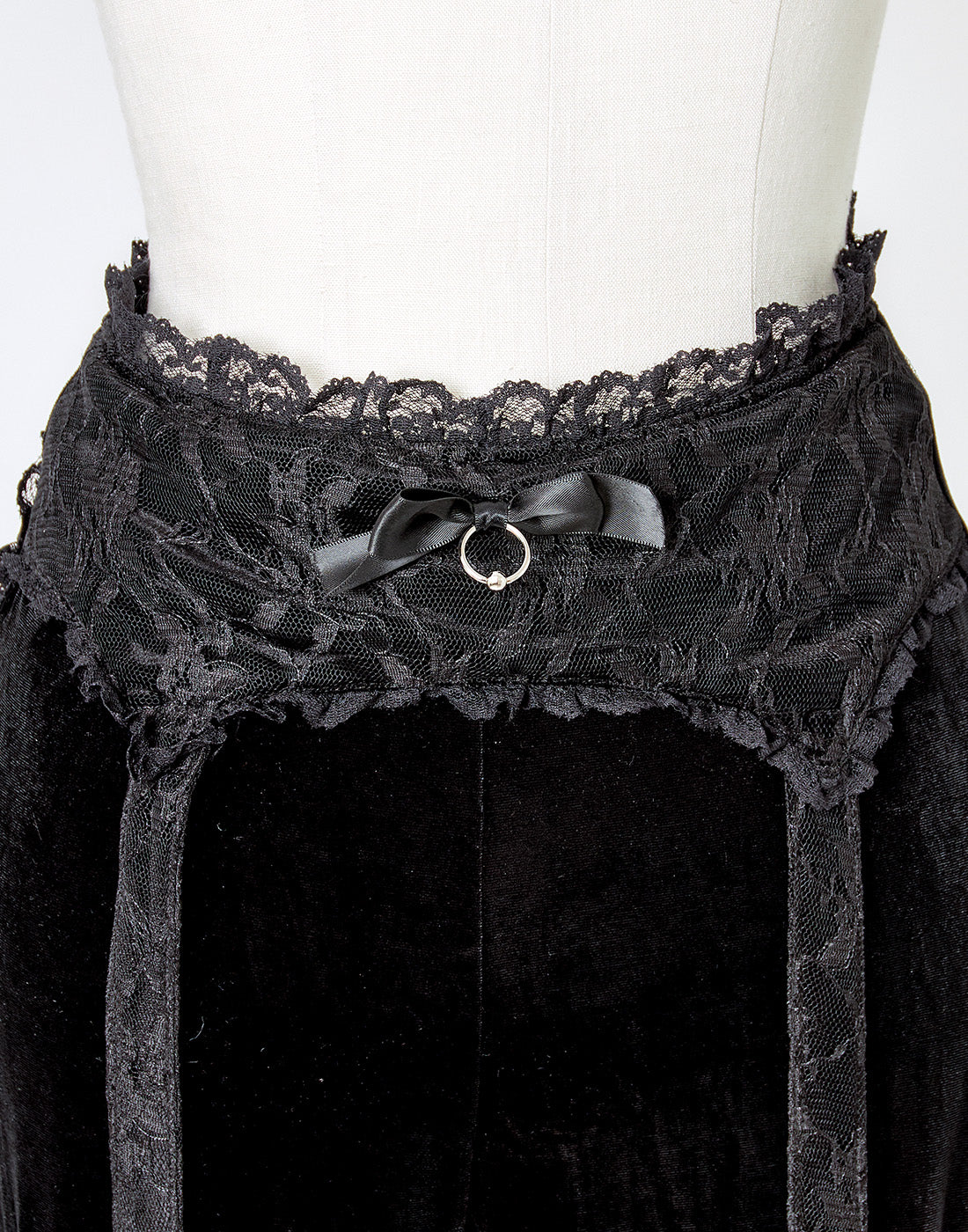 AVENCHUMU Rhinestone logo garter velor flare pants