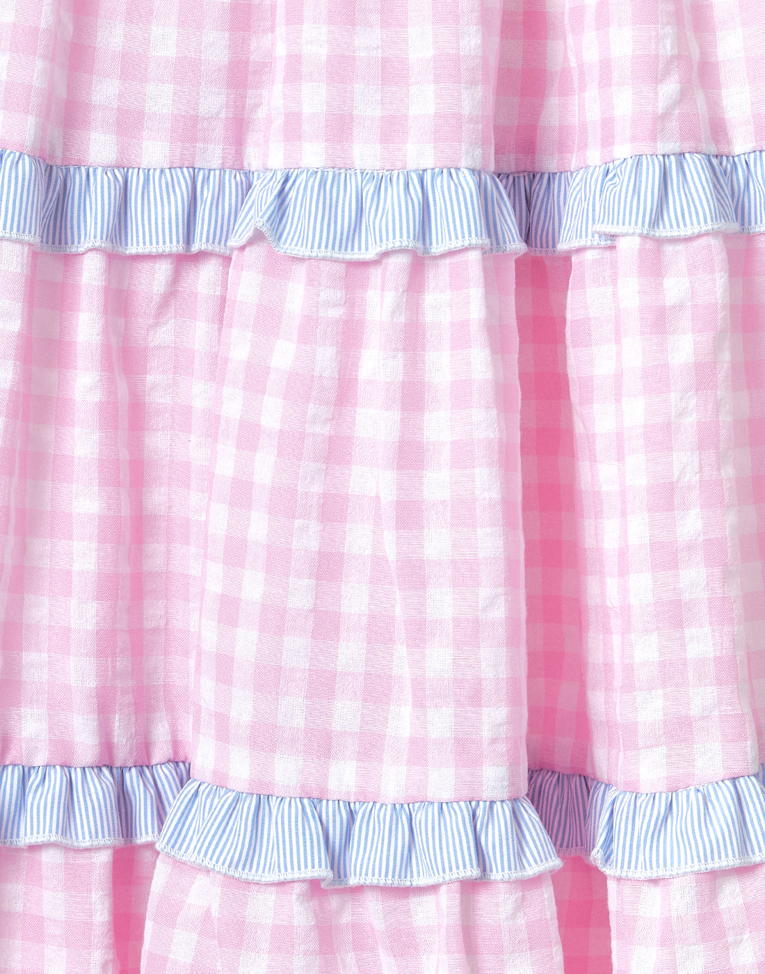 Lolime Bubble Gum Gingham Check Dress