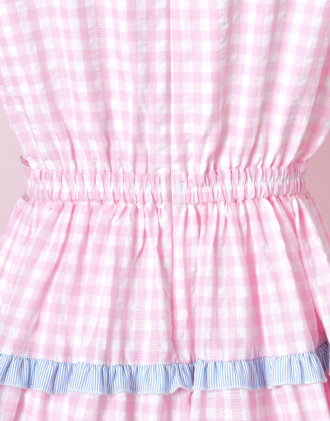 Lolime Bubble Gum Gingham Check Dress