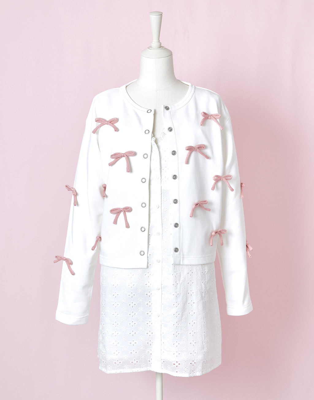 Lolime Ribbon Ribbon-deco Cardigan