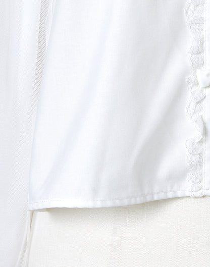 <March Delivery> mellfy memory Dreamy mini ribbon cape Blouse