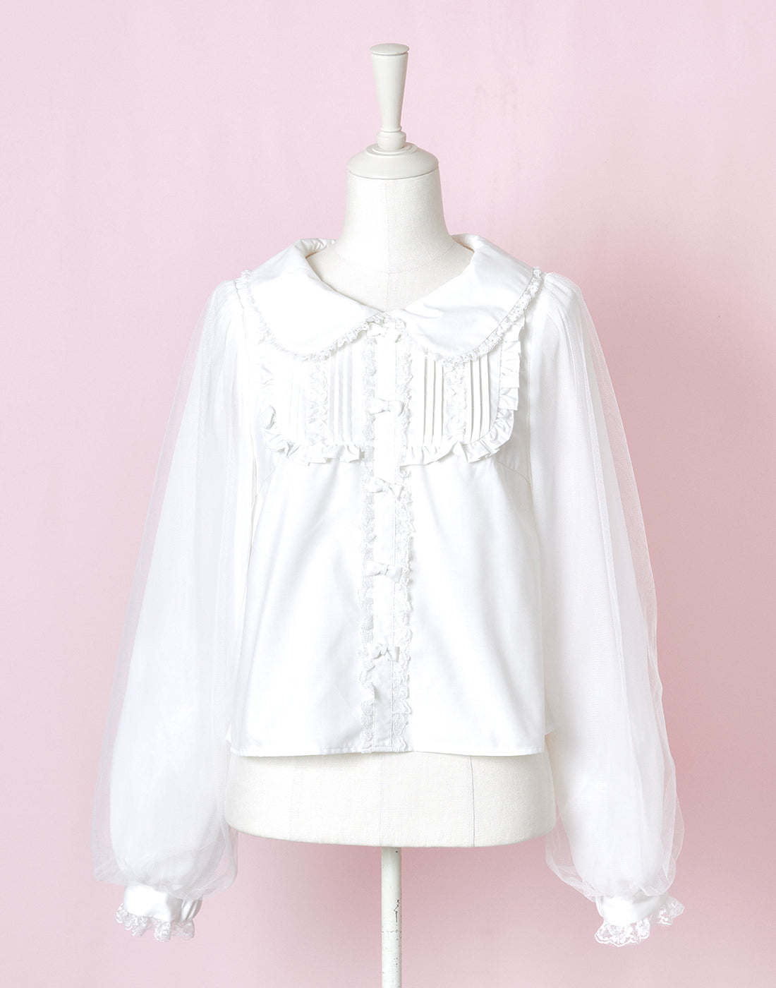 <March Delivery> mellfy memory Dreamy mini ribbon cape Blouse