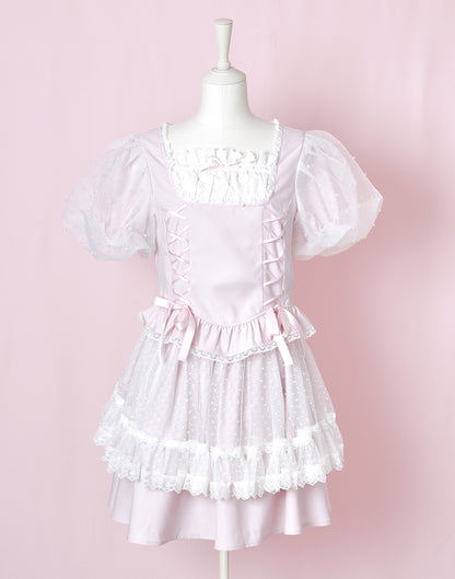 <March Delivery> mellfy memory Love to Doll lace up Blouse