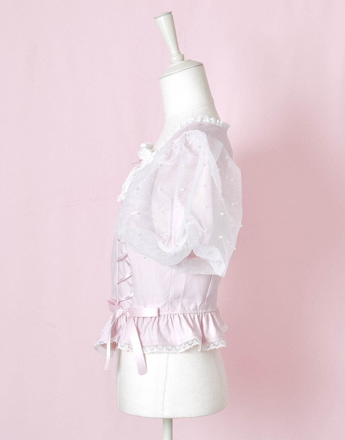 <March Delivery> mellfy memory Love to Doll lace up Blouse