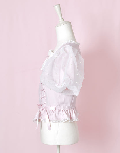 <March Delivery> mellfy memory Love to Doll lace up Blouse