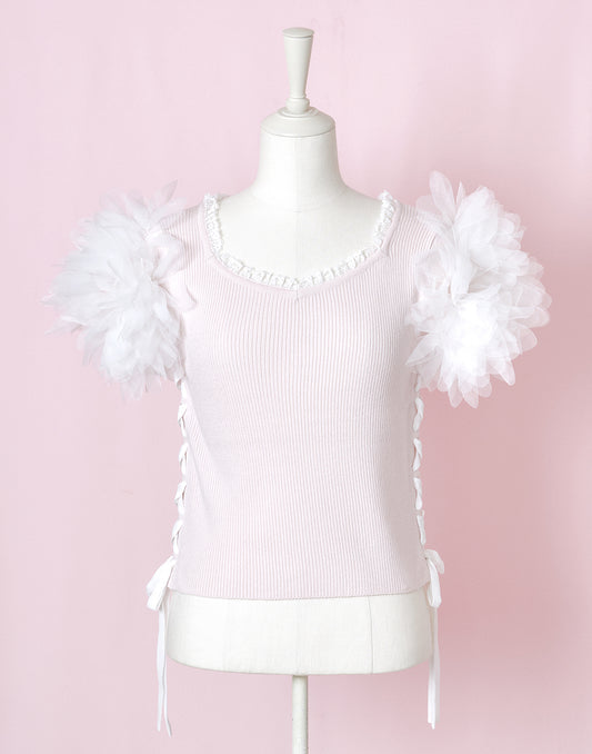 <March Delivery> mellfy memory Fairy flower sleeve Top