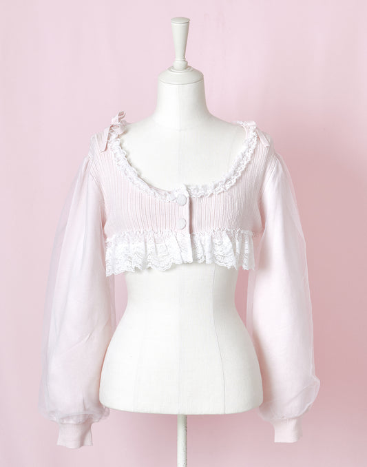 <March Delivery> mellfy memory Like sugar candy Knit Bolero